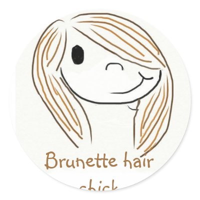 Brunette hair chick sticker by JoJy45