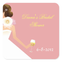 Brunette on dusty rose ensemble
