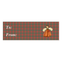 brunette pumpkin angel business card