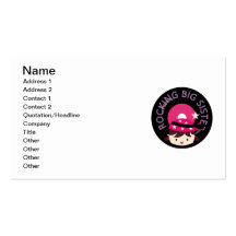 Brunette Rocking Big Sister Business Card Templates