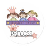 Brunette Slumber Party Princess Stickers