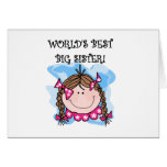 Brunette World's Best Big Sister Greeting Cards