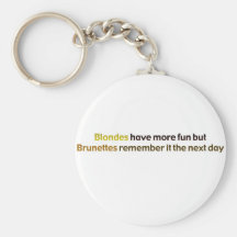Brunettes&BlondesBumperStik Keychain
