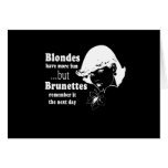 BRUNETTES REMEMBER IT T-shirt Greeting Cards