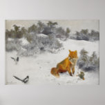 Bruno Liljefors - Fox in Winter Landscape - Oil Print