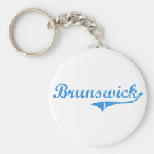 Brunswick Maine Classic Design Keychain