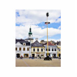 Bruntal Town Square In May With A May Pole Cut Out