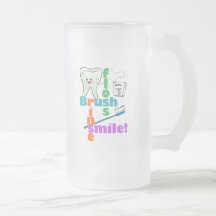 Brush Floss Rinse SMILE Coffee Mugs