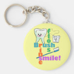 Brush Floss Rinse SMILE Keychain