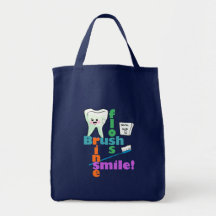 Brush Floss Rinse SMILE Tote Bag