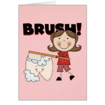 BRUSH - Girl With Tooth Tshirts and Gifts Cards