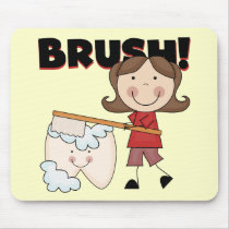 BRUSH - Girl With Tooth Tshirts and Gifts Mousepad