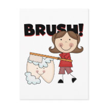 BRUSH - Girl With Tooth Tshirts and Gifts Postcard