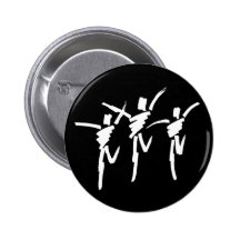Brush Stroke Dance Trio Button in Black