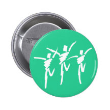 Brush Stroke Dance Trio Button in Green