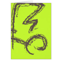 Brush stroke pattern card