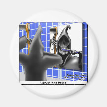 brush W/Death Funny Gifts Tees & Collectibles Magnets