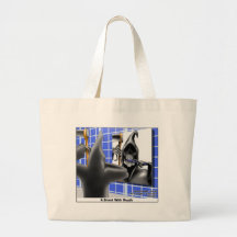Brush With Death Funny Halloween Cartoon Gifts Tote Bags