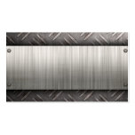 brushed aluminum diamond plate business card