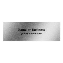 Brushed Aluminum Effect Business Card