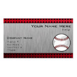 Brushed Aluminum look Baseball Business Card Template