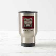 Brushed Aluminum look Baseball Coffee Mug