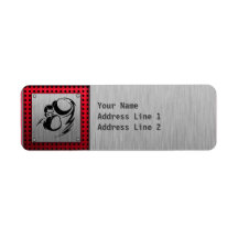 Brushed aluminum look Boxer Custom Return Address Label