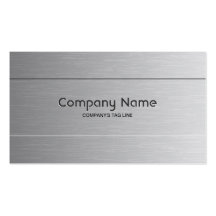 Brushed Aluminum Look Business Card Template