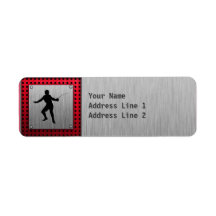 Brushed Aluminum look Fencer Return Address Labels