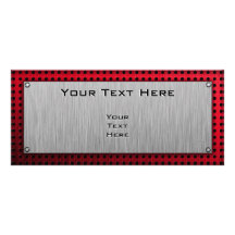 Brushed Aluminum look Golfer Full Color Rack Card