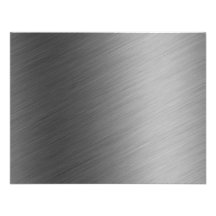 Brushed Aluminum Metal Look Custom Invitations