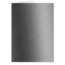 Brushed Aluminum Metal Look Greeting Card