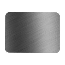 Brushed Aluminum Metal Look Magnet