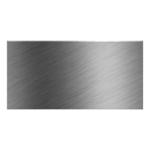 Brushed Aluminum Metal Look Picture Card