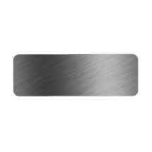 Brushed Aluminum Metal Look Return Address Label