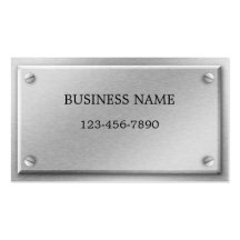 Brushed Aluminum Metal Plate Business Card