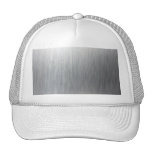Brushed Aluminum Metallic Textured Hats