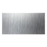 Brushed Aluminum Metallic Textured Photo Card