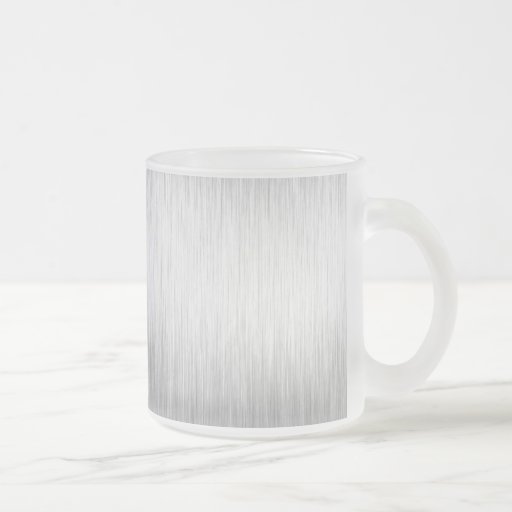 Brushed Aluminum Stainless Steel Textured Coffee Mugs