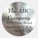 Brushed Metal Address Labels Stickers