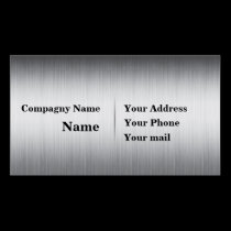 Brushed metal business cards
