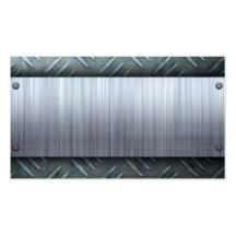 Brushed Metal Diamond Plate Template Business Card Template