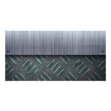 Brushed Metal Diamond Plate Template Custom Photo Card