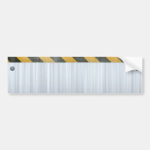 Brushed Metal Hazard Construction Layout Bumper Sticker