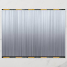 Brushed Metal Hazard Construction Layout Flyers