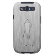 Brushed metal-look Baseball Galaxy SIII Covers