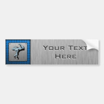 Brushed metal look Bodybuilder Bumper Sticker