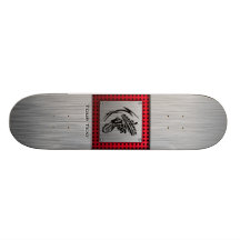 Brushed metal look Dirt Bike Skate Board Decks