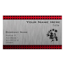 Brushed metal look Paintball Business Card Templates