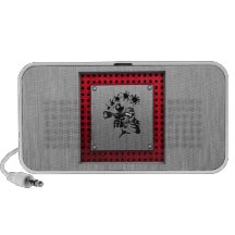 Brushed metal look Paintball Mp3 Speakers